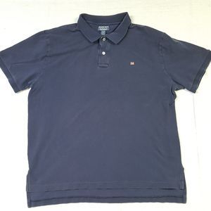 Ralph Lauren Polo Shirt Mens XL Blue Short Sleeve Preppy Casual Golf RL Flag